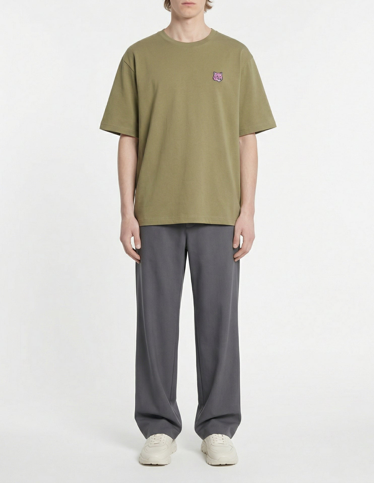 T-shirt oversize Bold Fox Head avec écusson - Canvas