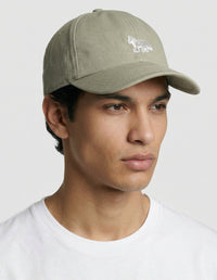 Cap with embroidered badge - Pebble