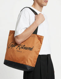 Sac cabas pliable Café Kitsuné - Almond & Black