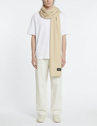 Fringed wool scarf - Safari
