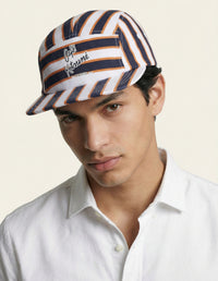 Café Kitsuné striped cap - Navy Fox Stripes
