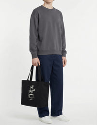 Café Kitsuné tote bag with logo - Black