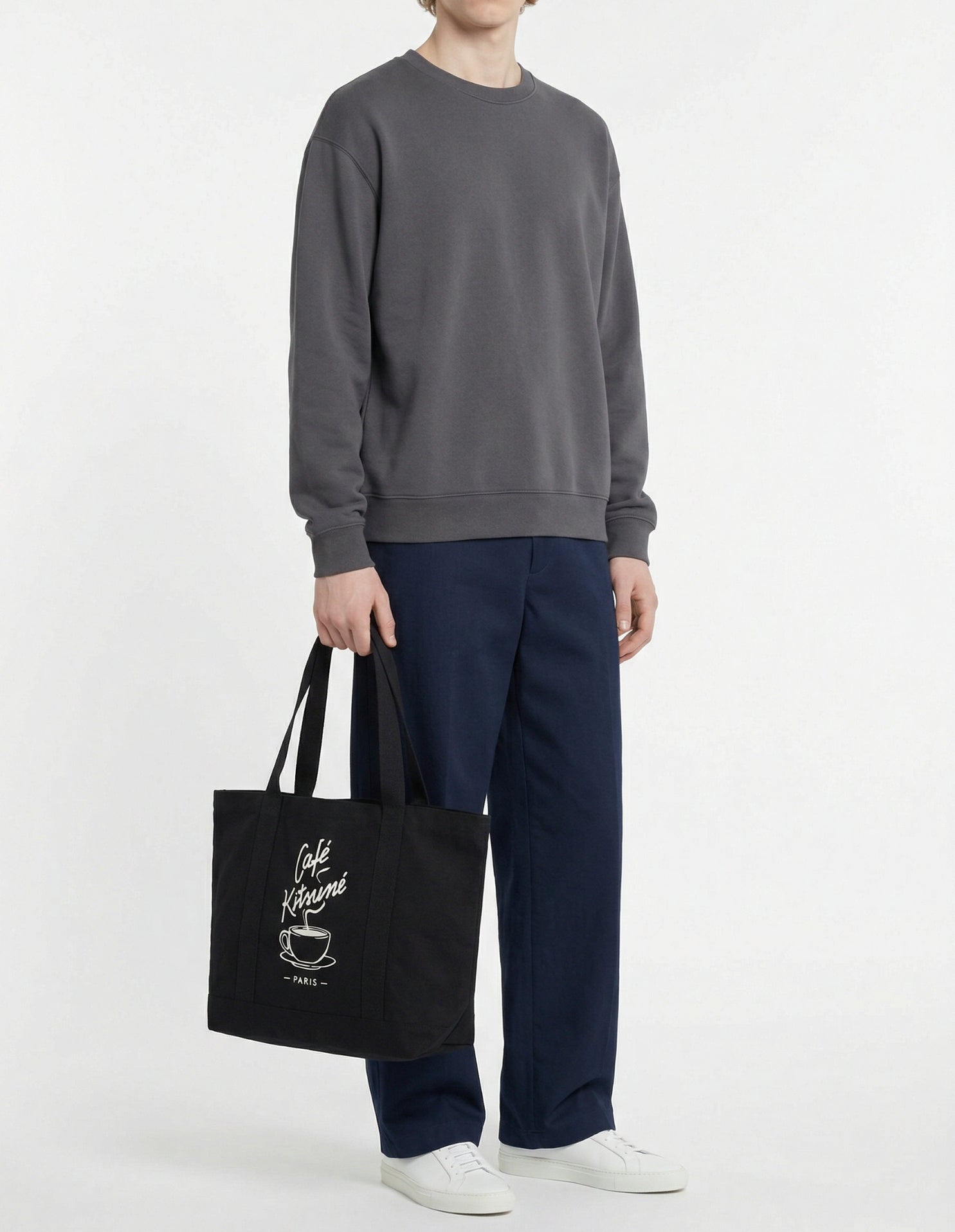 Café Kitsuné tote bag with logo - Black