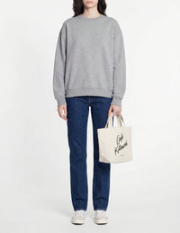 Café Kitsuné small tote bag with print - Latte