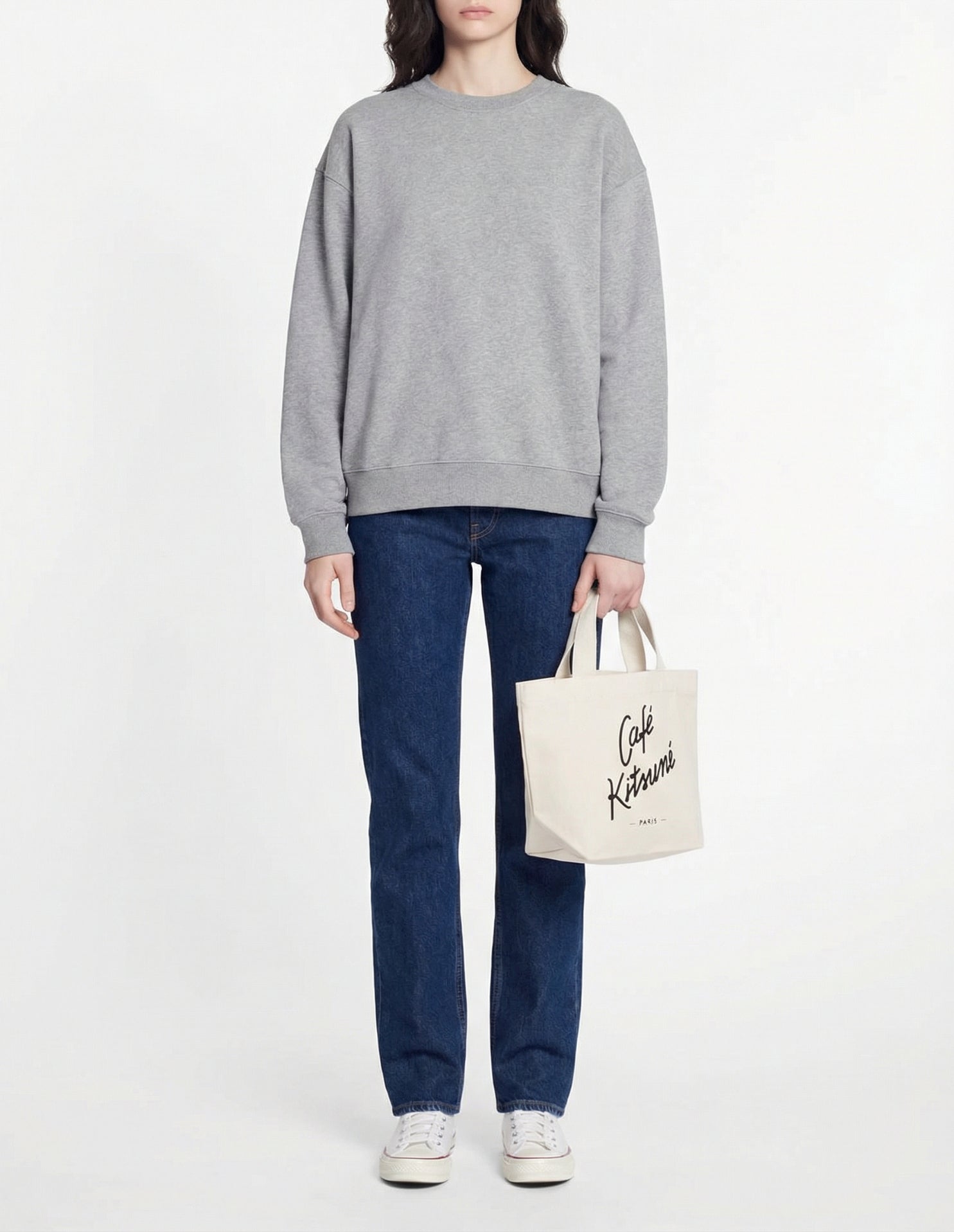 Café Kitsuné small tote bag with print - Latte