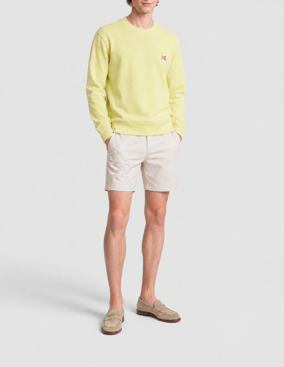 Pull à col rond Fox Head - Chalk Yellow