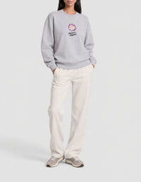 Pull à manches longues Floating Flower - Light Grey