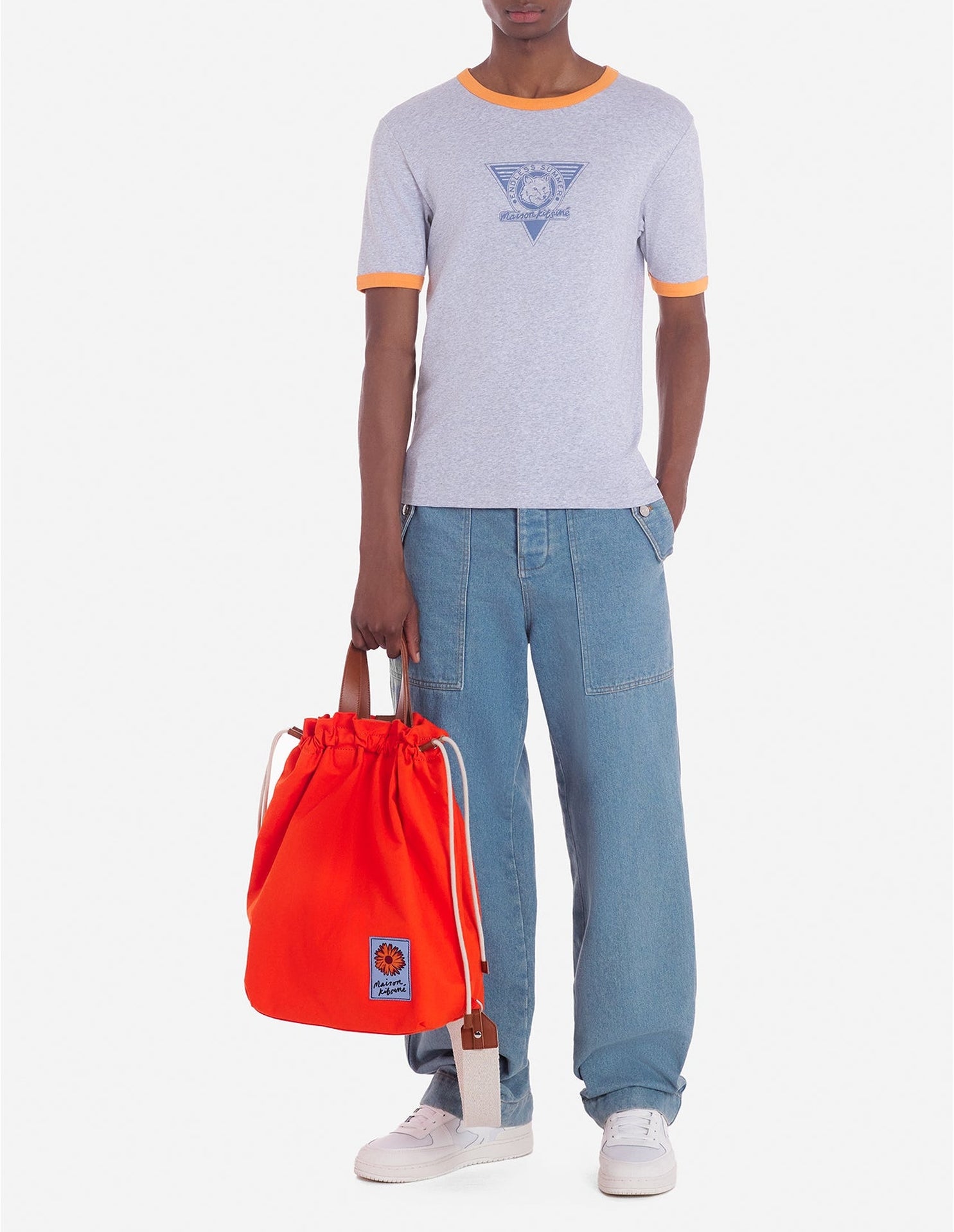 T-shirt avec impression - Light Grey Melange