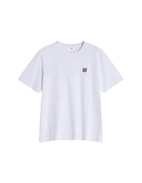 T-shirt Bold Fox Head avec écusson - White