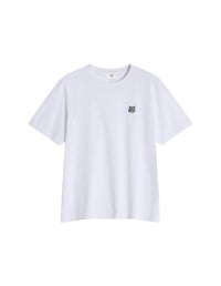 Bold Fox Head T-shirt with patch - White