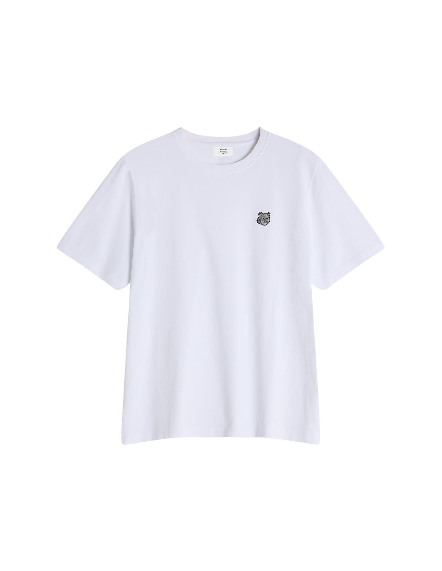 Bold Fox Head T-shirt with patch - White