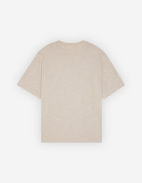 Oversized T-shirt with front print - Wheat
