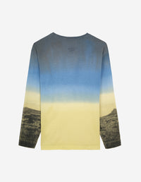 T-shirt à manches longues avec motif - Enamel Blue