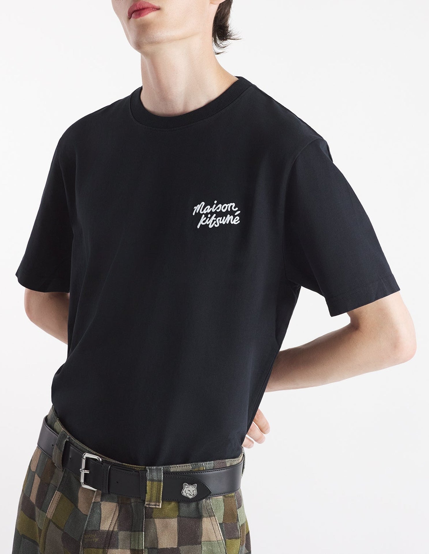 T-shirt with embroidery - Black & White