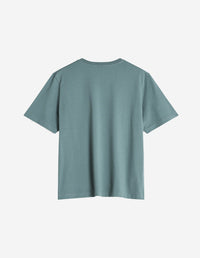 Bold Fox Head T-shirt with patch - Seine Blue