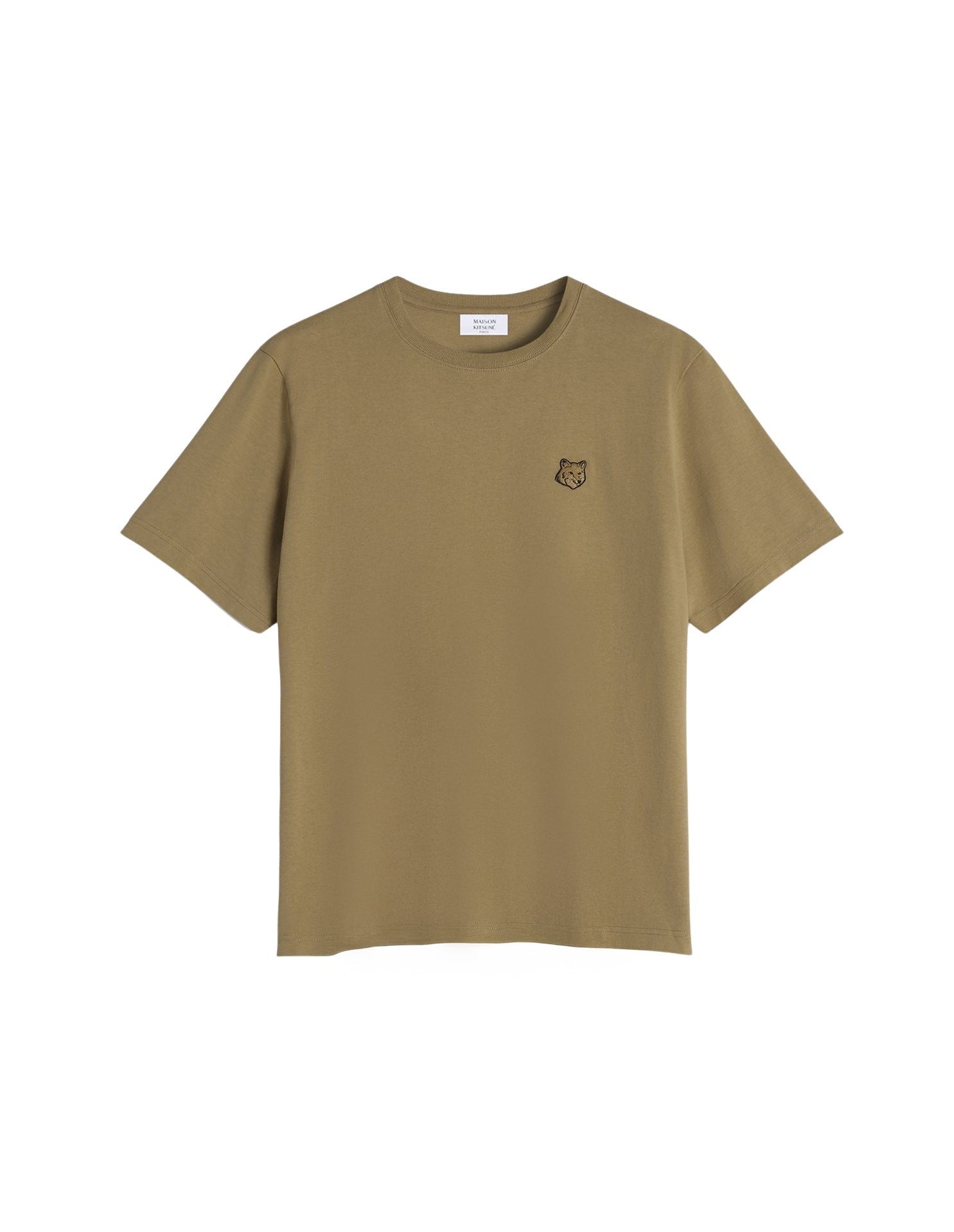 Bold Fox Head T-shirt with crest - Cardamon