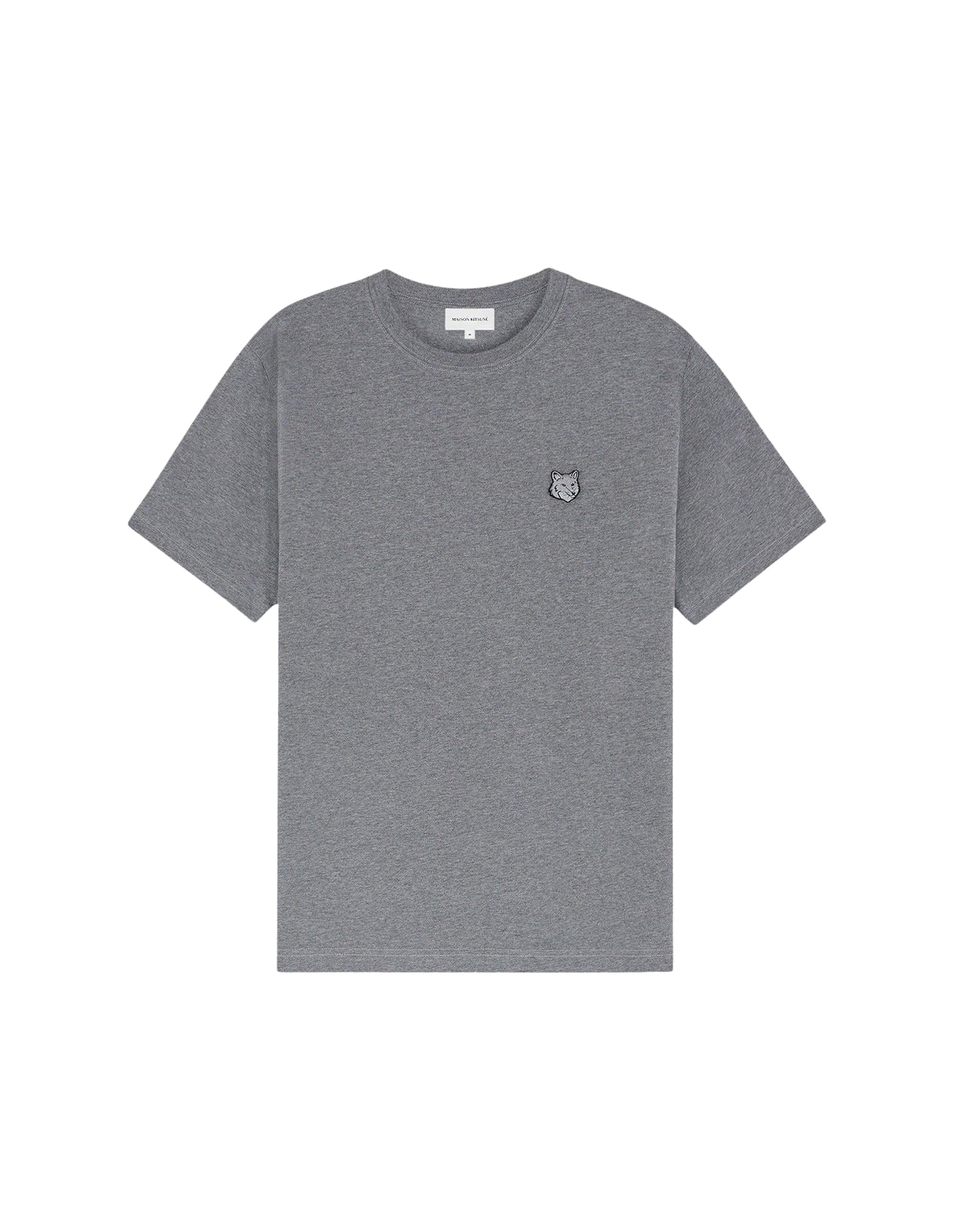 Bold Fox Head T-shirt with patch - Medium Grey Melange