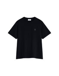 Bold Fox Head T-shirt with patch - Black