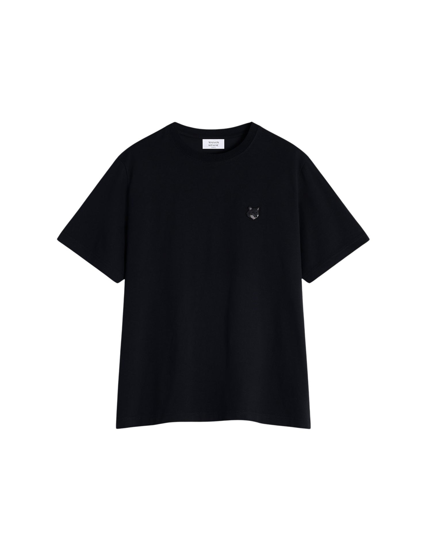 Bold Fox Head T-shirt with patch - Black
