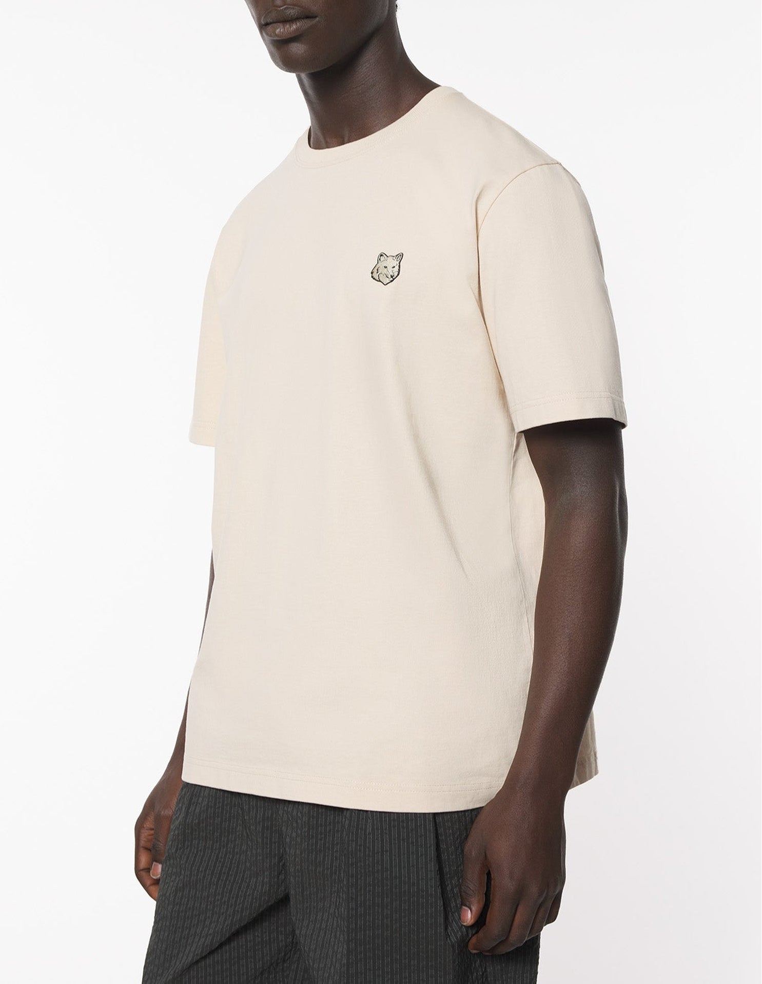 Bold Fox Head T-shirt with patch - Smoke