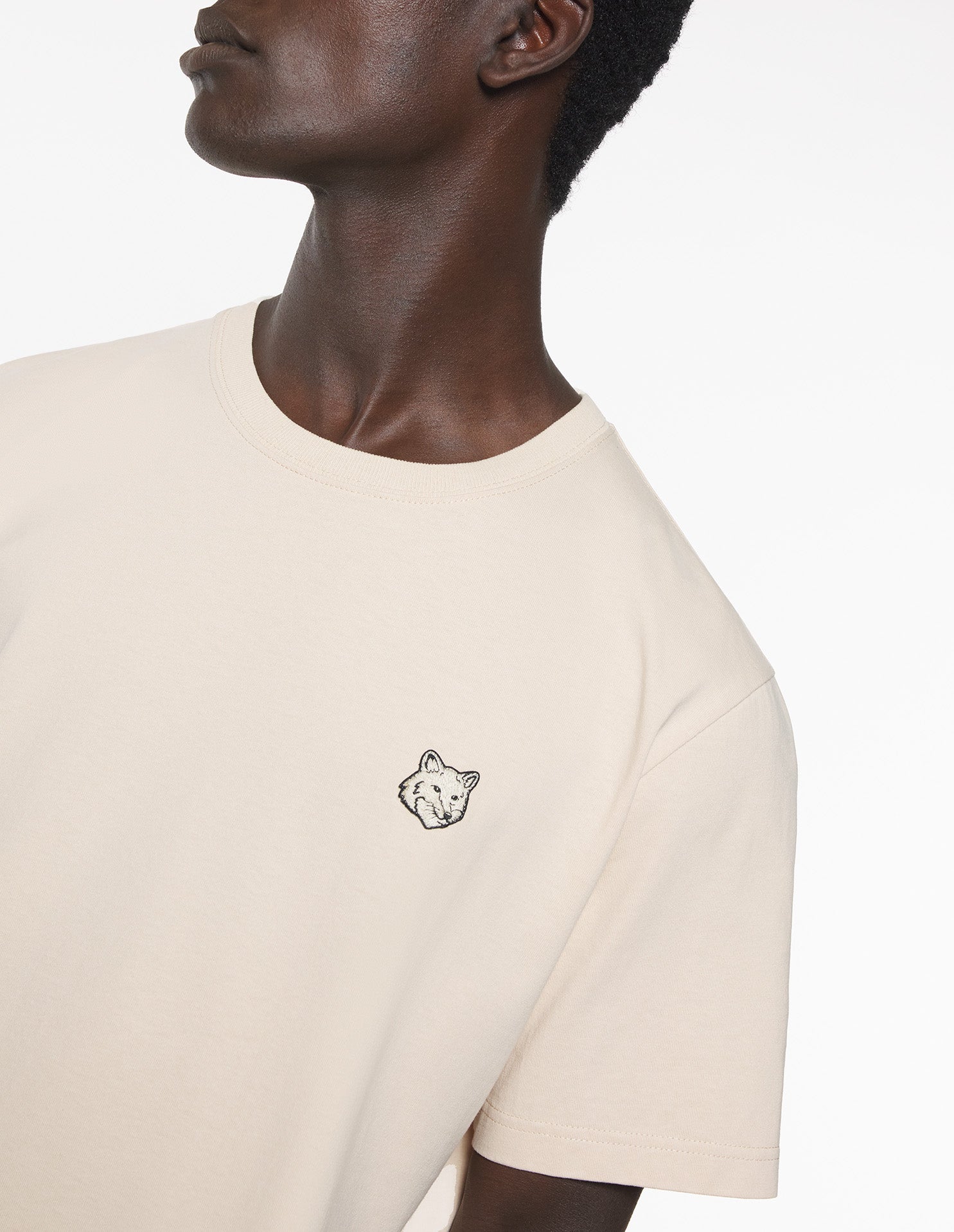 Bold Fox Head T-shirt with patch - Smoke