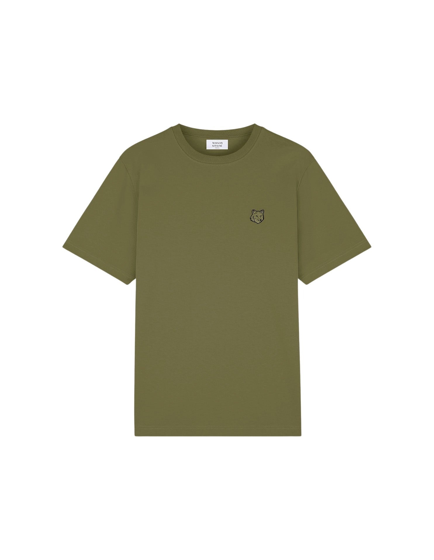Bold Fox Head T-shirt with patch - Military Green