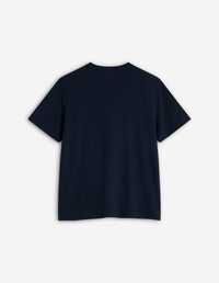 Bold Fox Head T-shirt with patch - Ink Blue