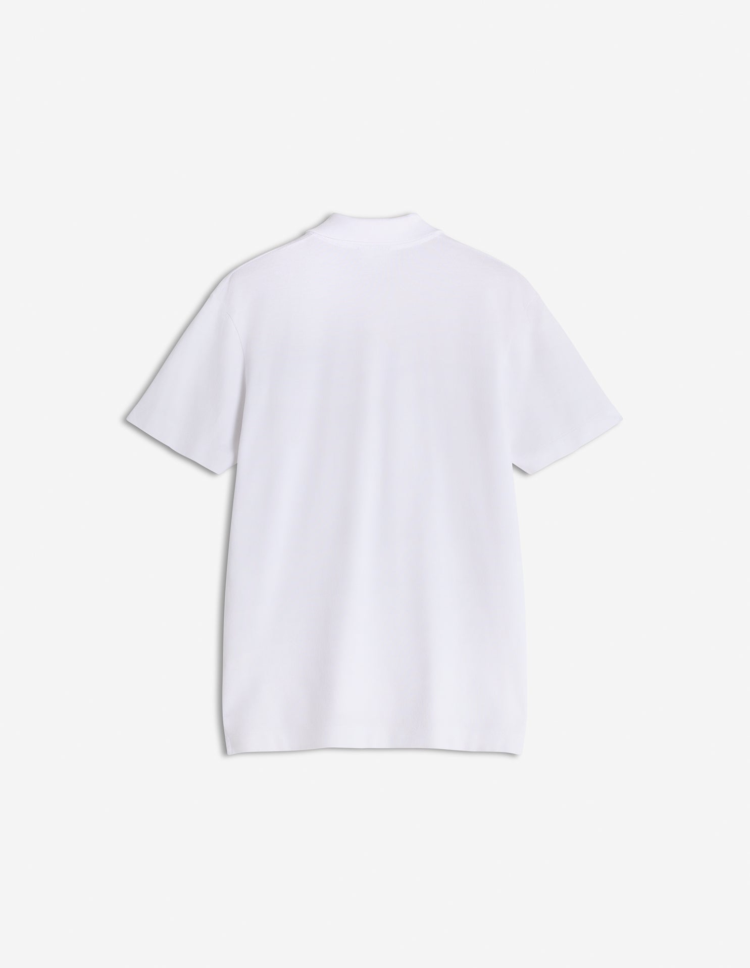 Short-sleeved polo shirt with embroidery - White & Black