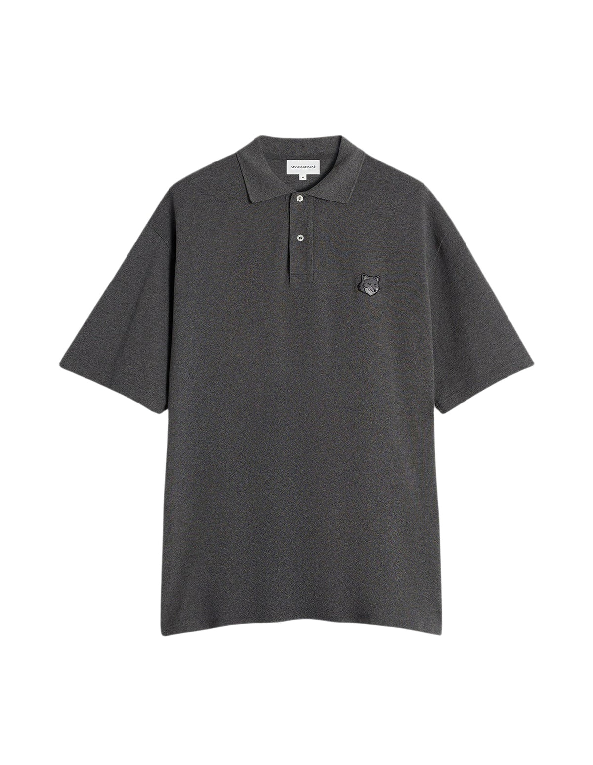 Polo à manches courtes coupe oversize avec écusson - Dark Grey
