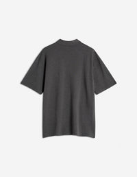 Polo à manches courtes coupe oversize avec écusson - Dark Grey Melange