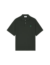 Polo à manches courtes coupe oversize avec écusson - Ranger Green