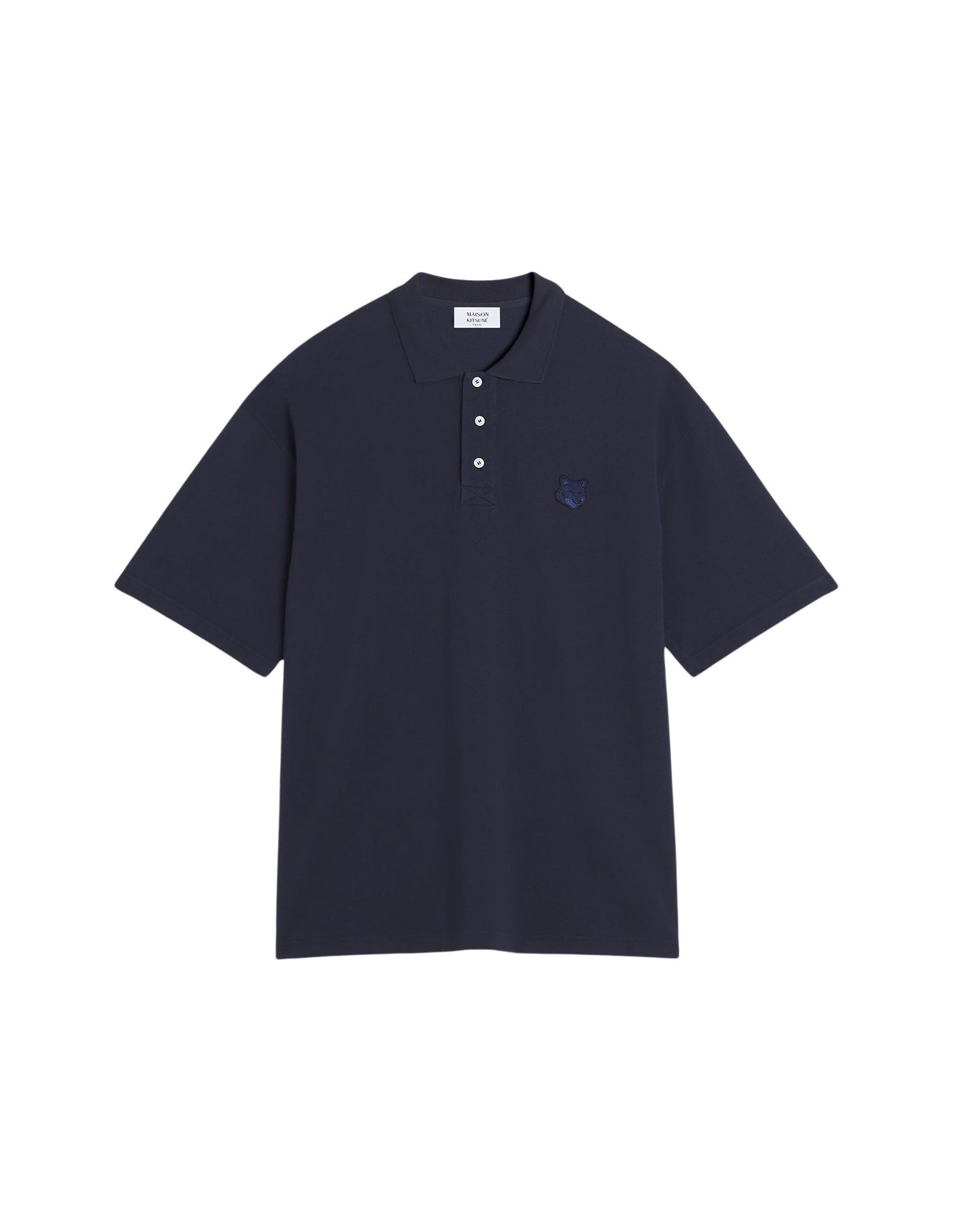 Polo à manches courtes coupe oversize avec écusson - Deep Navy