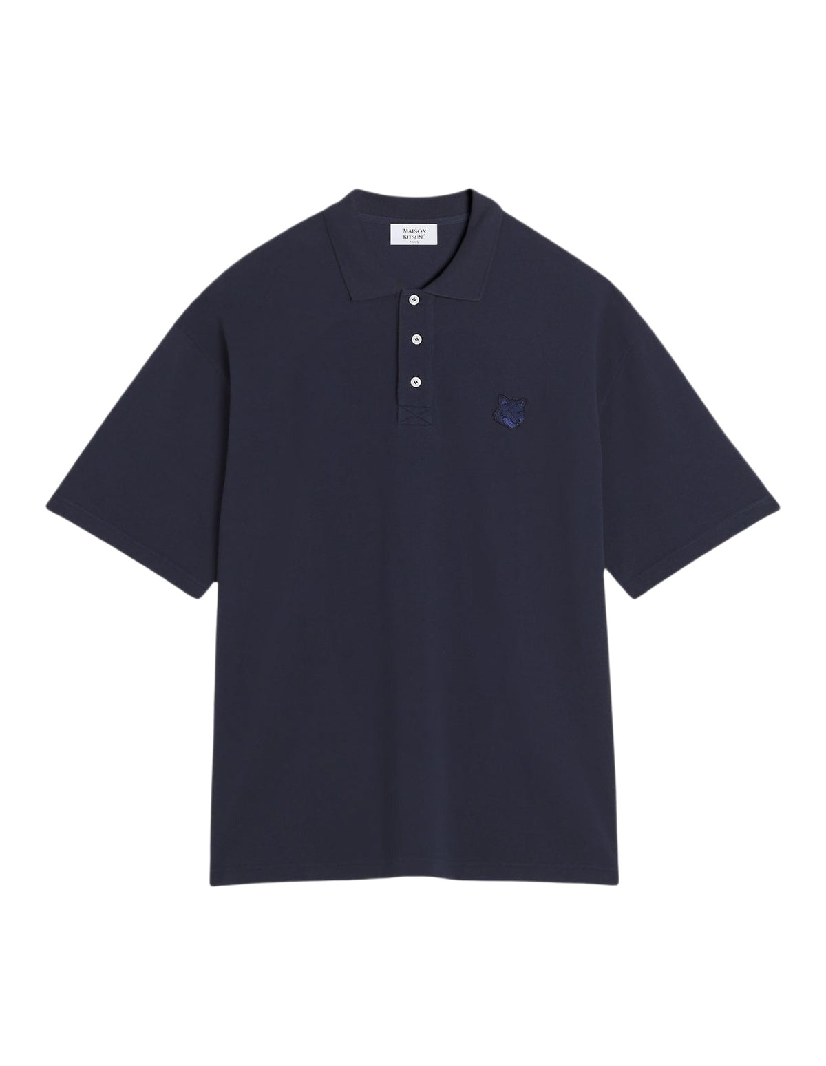 Polo à manches courtes coupe oversize avec écusson - Deep Navy