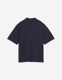 Polo à manches courtes coupe oversize avec écusson - Deep Navy