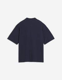 Polo à manches courtes coupe oversize avec écusson - Deep Navy