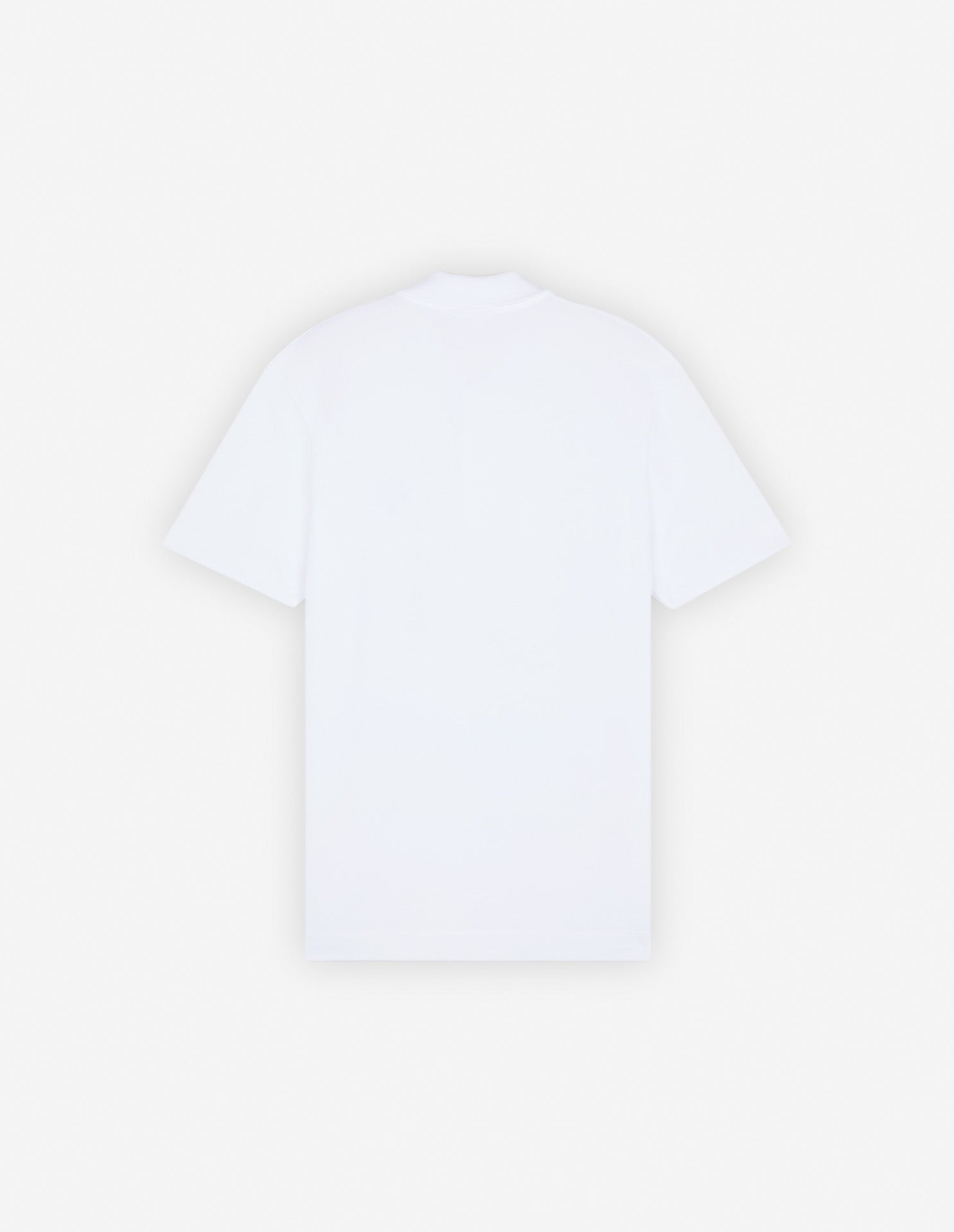 Short-sleeved polo shirt with badge - White