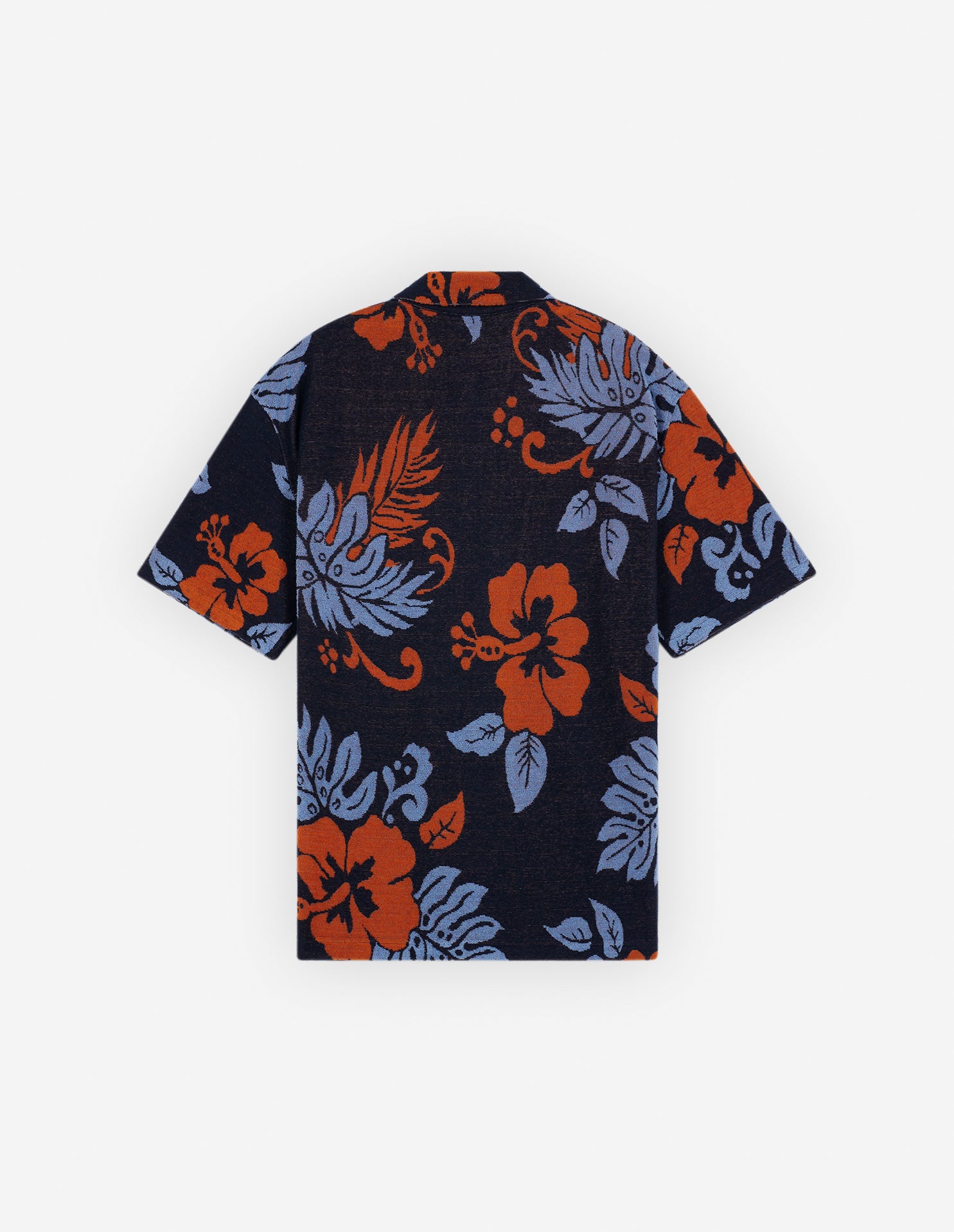 Oversized short-sleeved jacquard polo shirt - Deep Navy Design