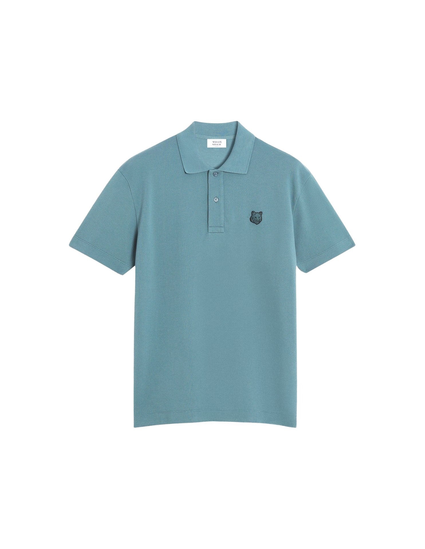 Short-sleeved polo shirt with badge - Seine Blue