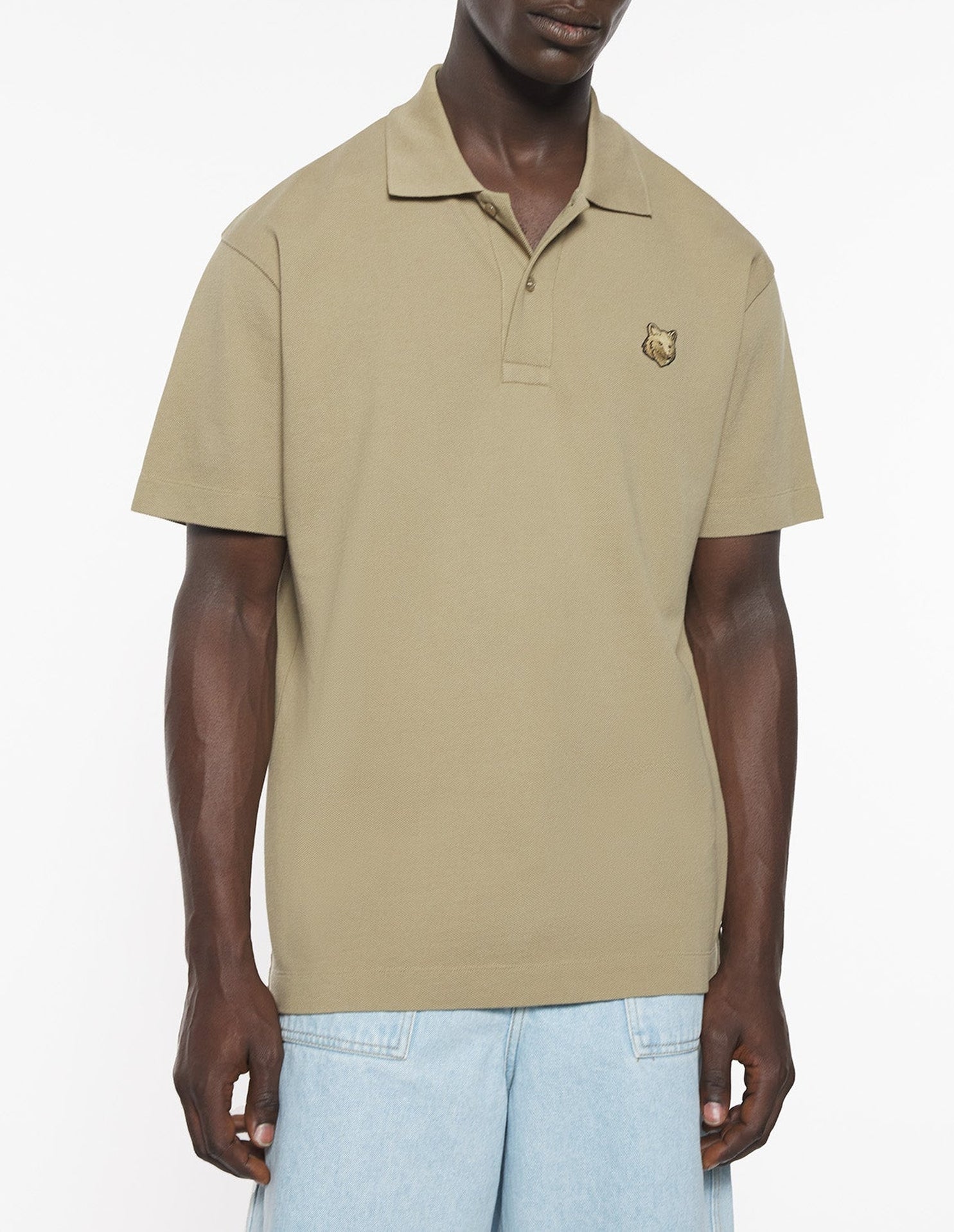 Short-sleeved polo shirt with badge - Cardamon
