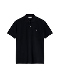 Polo à manches courtes avec écusson - Black