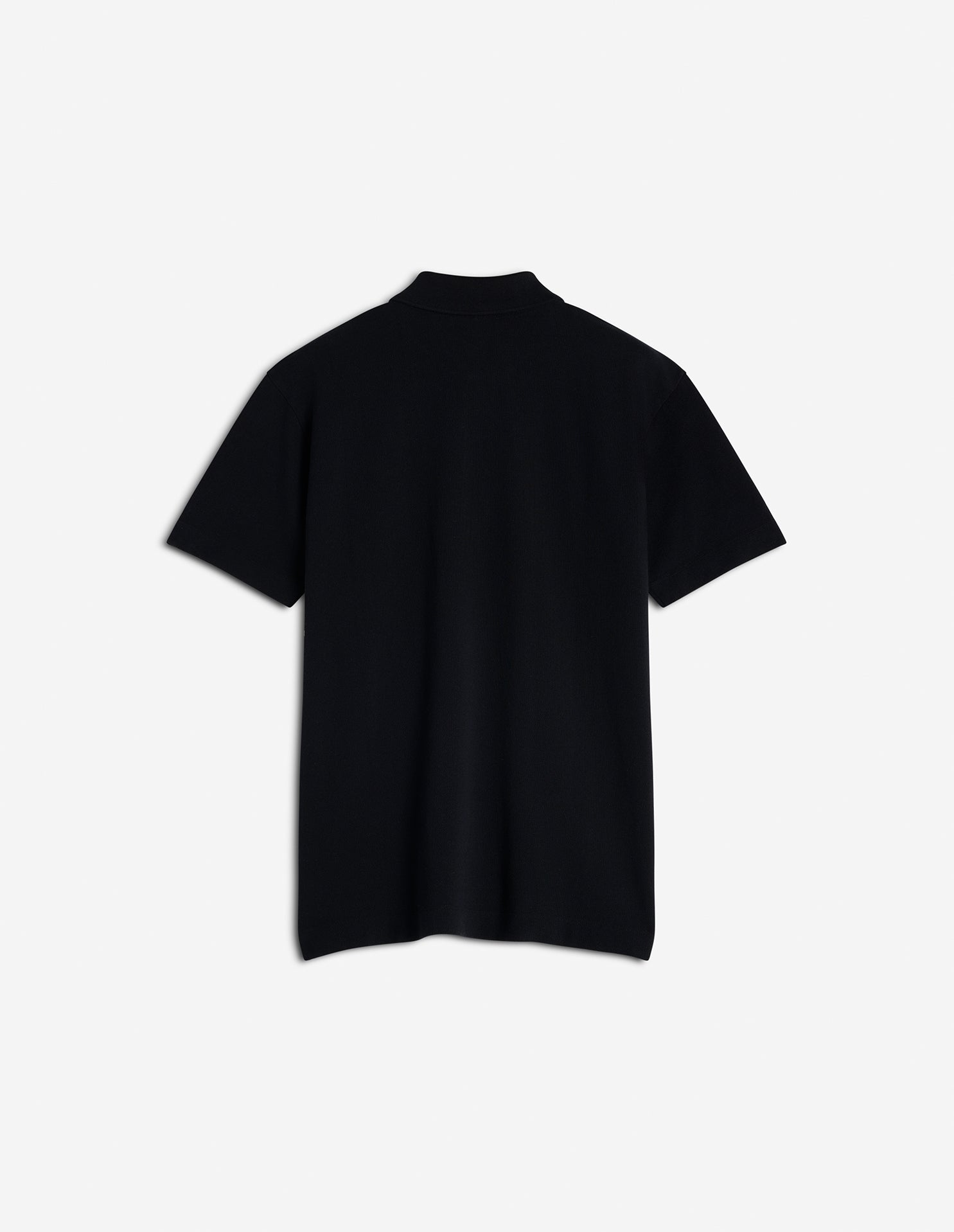 Short-sleeved polo shirt with badge - Black