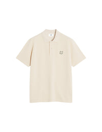 Short-sleeved polo shirt with badge - Smoke