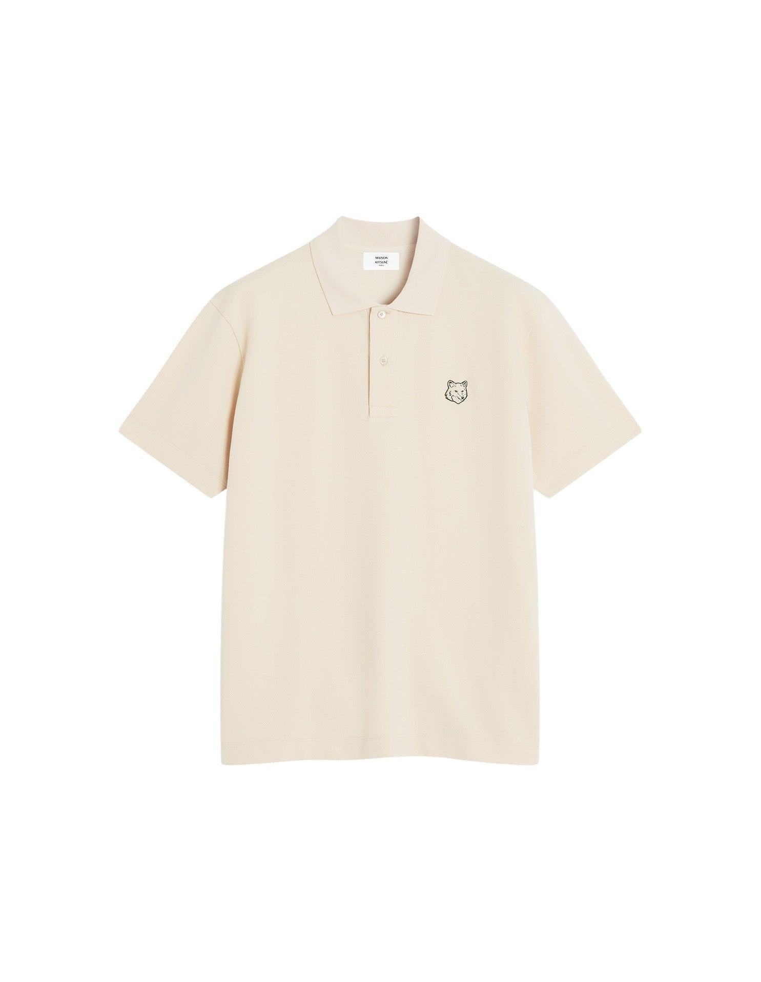 Short-sleeved polo shirt with badge - Smoke