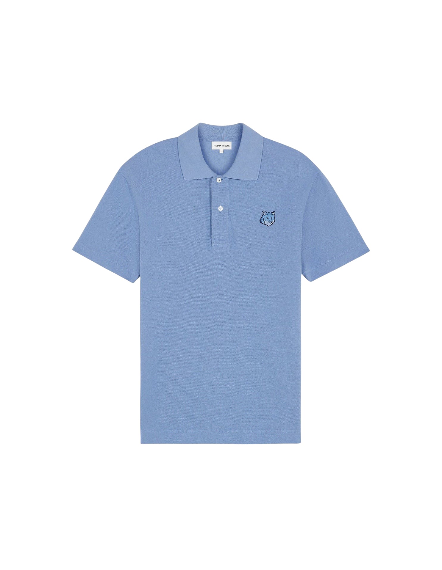 Short-sleeved polo shirt with badge - Hampton Blue