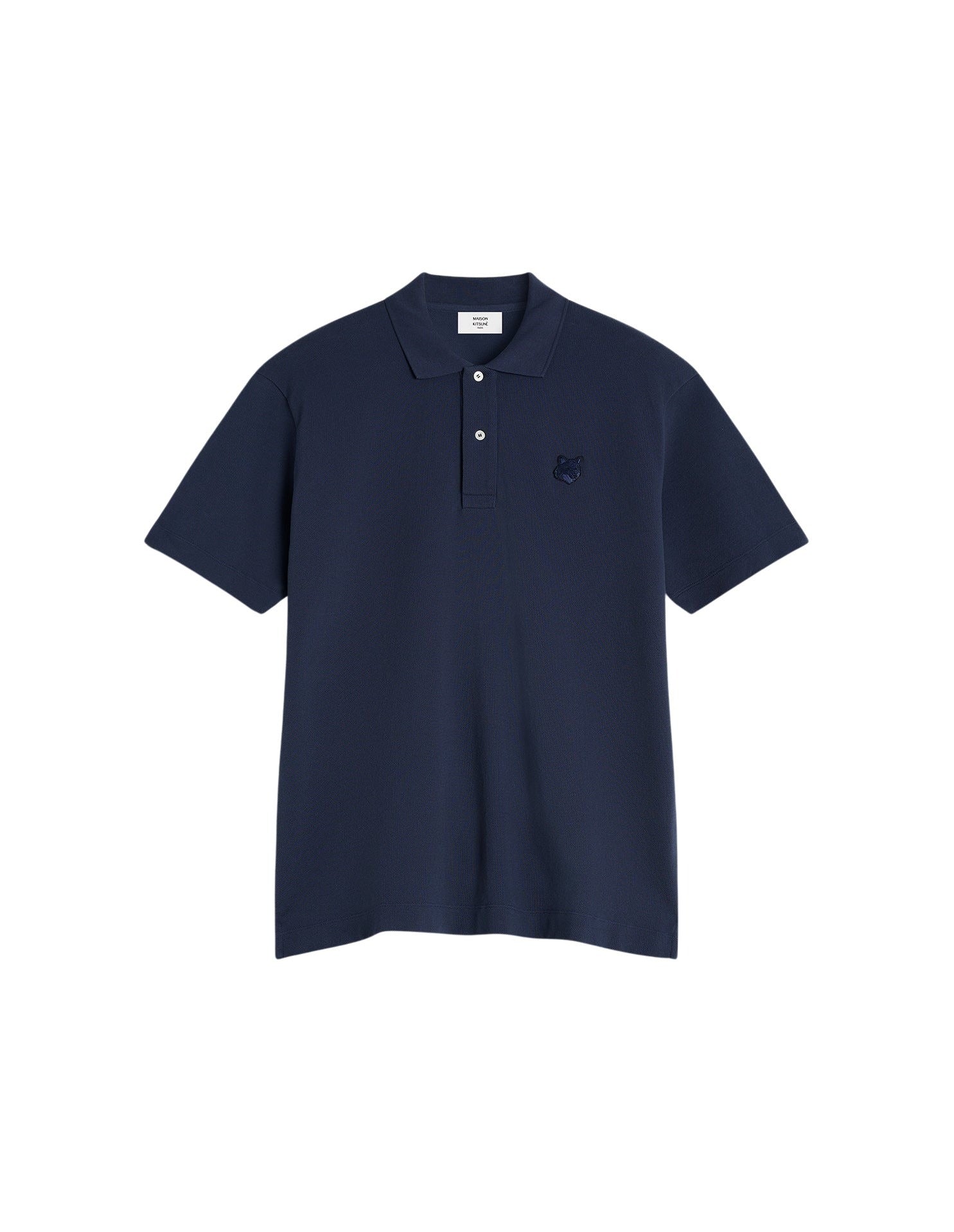 Short-sleeved polo shirt with crest - Ink Blue