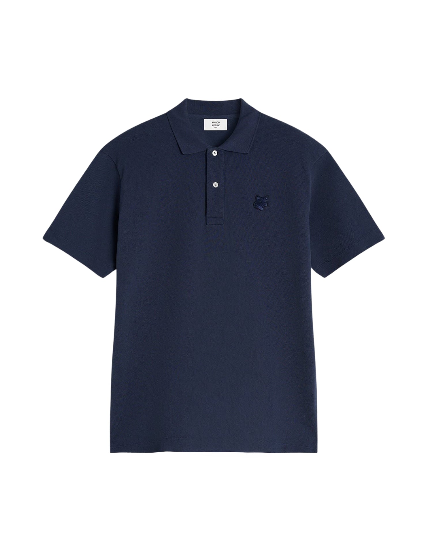 Short-sleeved polo shirt with crest - Ink Blue