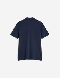 Short-sleeved polo shirt with crest - Ink Blue