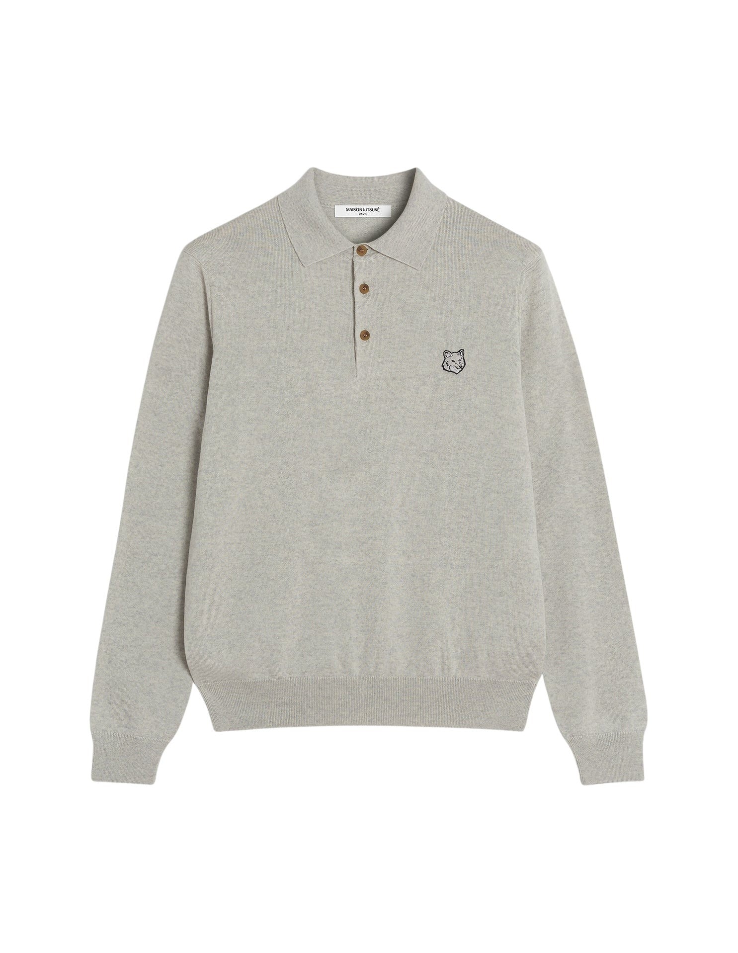 Pull camionneur Bold Fox Head en laine - Light Grey Melange