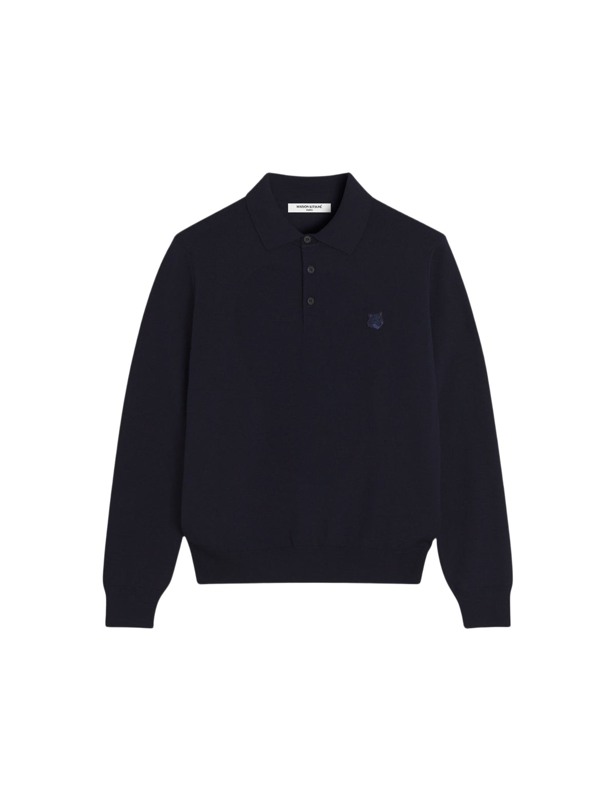 Pull camionneur brodé en laine - Ink Blue