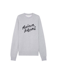 Long-sleeved sweatshirt with print - Light Grey Melange